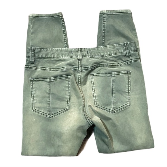 Free People Moto Suede Sateen Zipper Back Skinny - Picture 6 of 11